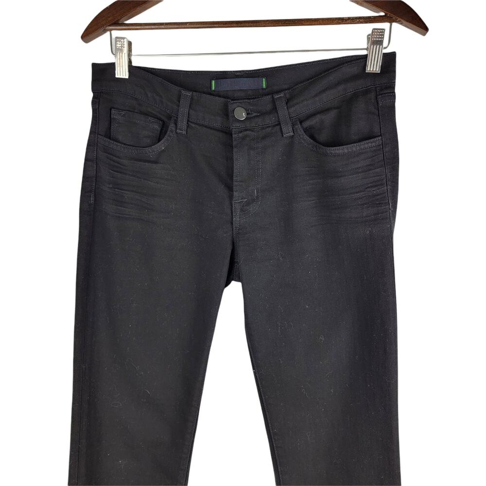 J Brand Jett Cigarette Leg Jeans Black Straight Leg Cotton Size 27 - Picture 3 of 7